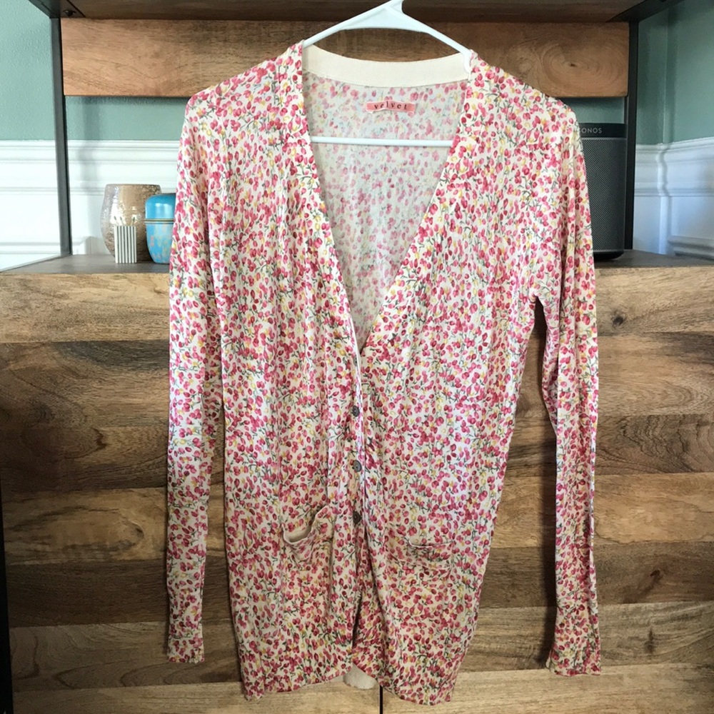 Anthropologie floral pattern sweater